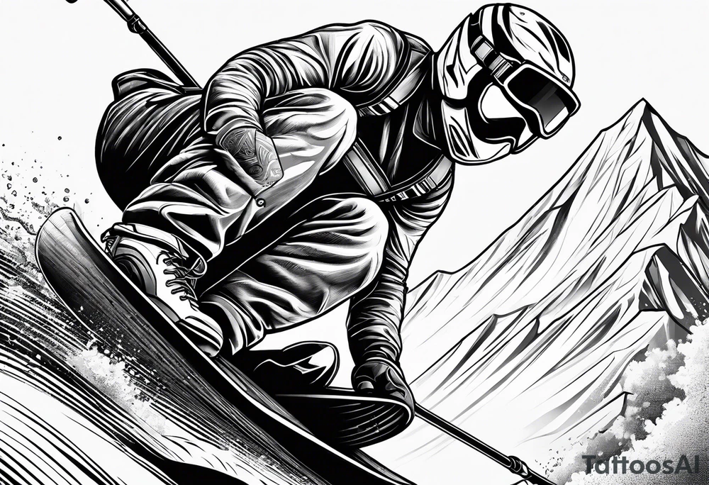 Skier tattoo idea