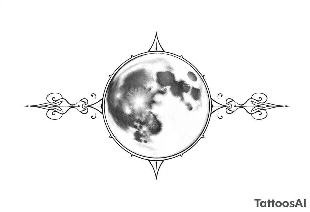sacred moon tattoo idea