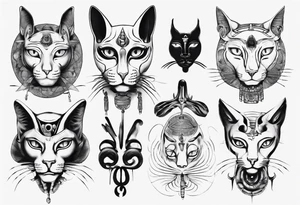 Egypt god cat tattoo idea