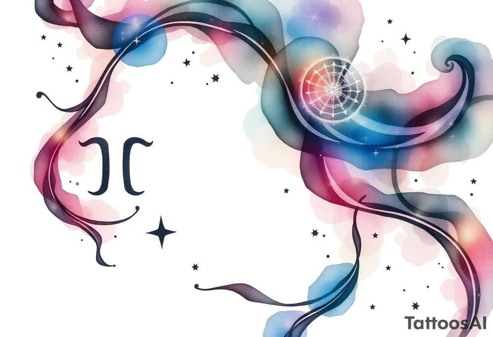 Gemini stars constellation tattoo idea