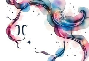Gemini stars constellation tattoo idea