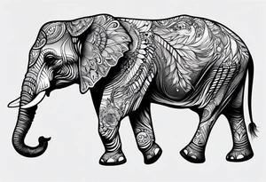 baby elephant tattoo idea