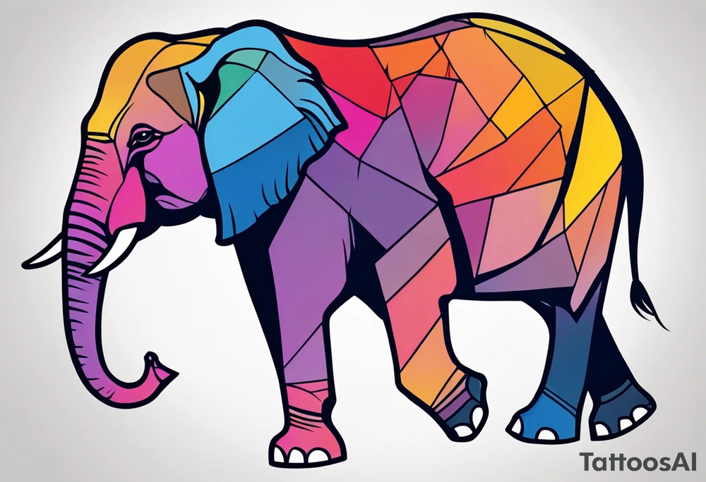 Angry elephant tattoo idea