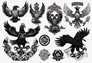 russian eagle tattoo idea
