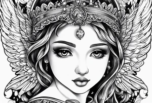 Small angel tatto tattoo idea