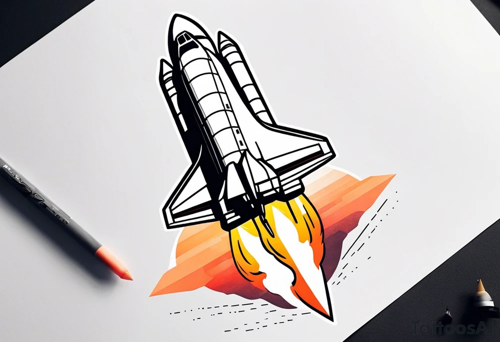 space shuttle launch within geometric shapes tattoo idea space shuttle launch within geometric shapes tattoo idea