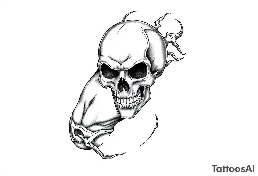 gothic skull. tattoo idea