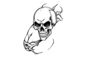 gothic skull. tattoo idea