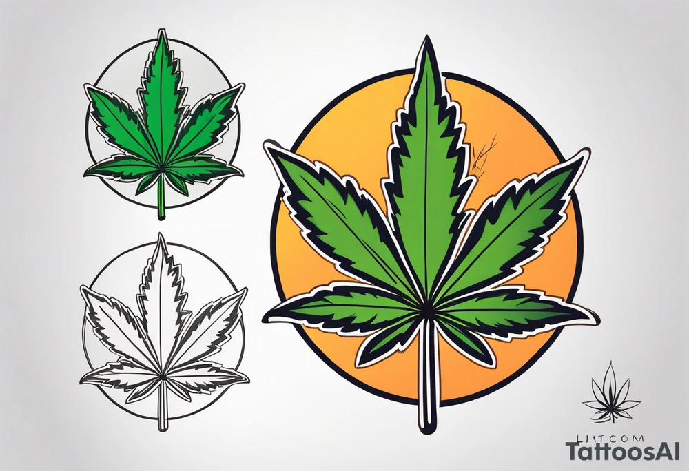 Marijuana tattoo idea