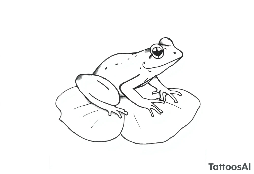 Frog on a lilly pad tattoo idea