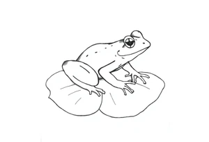 Frog on a lilly pad tattoo idea