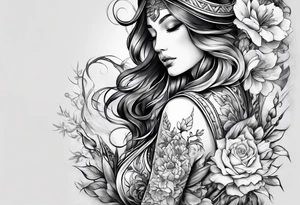 Sleeve tattoo religious tattoo idea