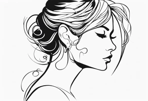 Abstract Fae profile tattoo idea