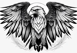 majestic eagle tattoo idea
