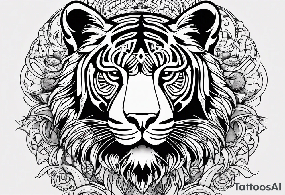 A tattoo that states pain and discipline to achieve your goals in life. it should be placed on the upper back and should express also catholic religion. love to animals tattoo idea