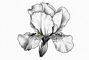 An iris flower band around the bicep tattoo idea
