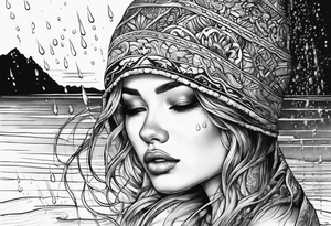 a shower that rains cold water tattoo idea