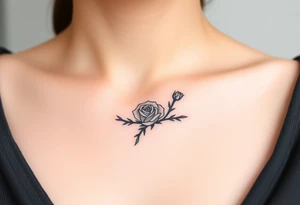 Rose and thorns tattoo idea