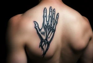 Design a hand tattoo based on dark romance tattoo idea