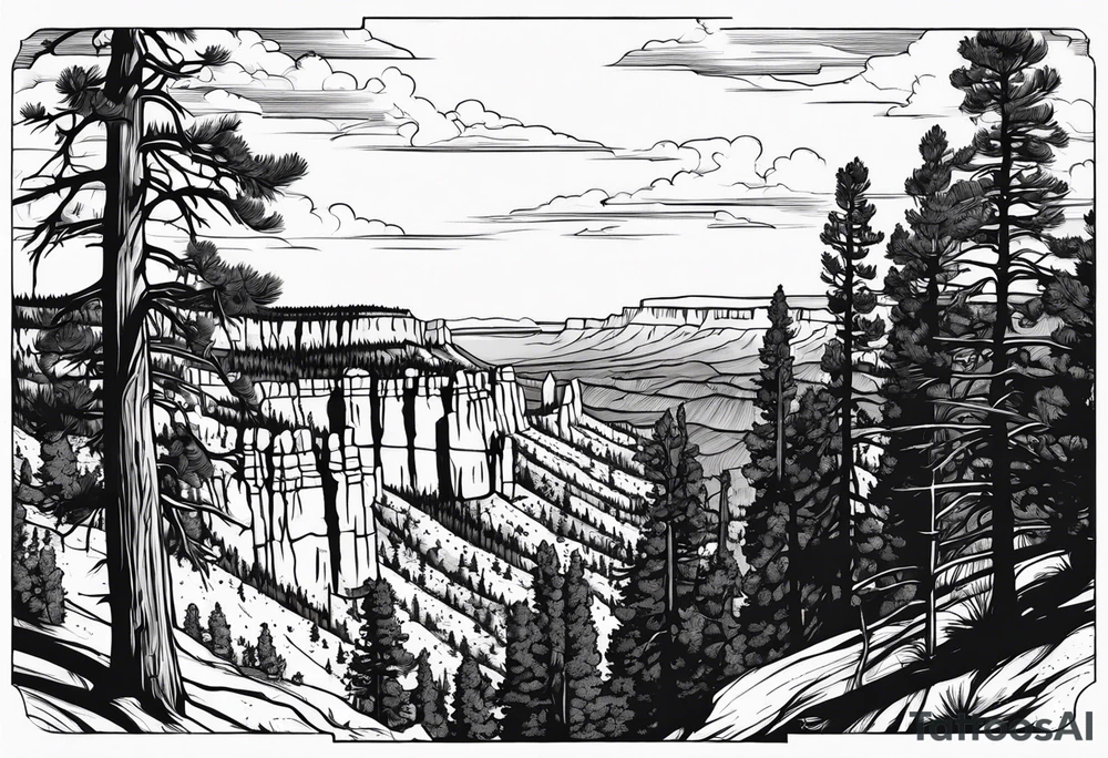 Bryce canyon national park, forearm tattoo idea
