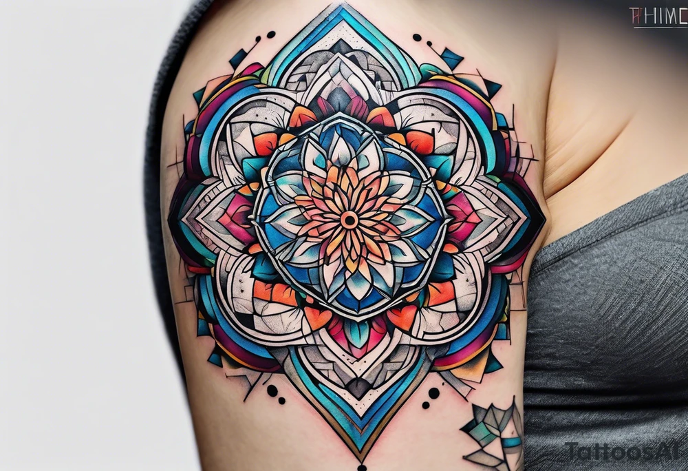 Geometric pattern tattoo idea