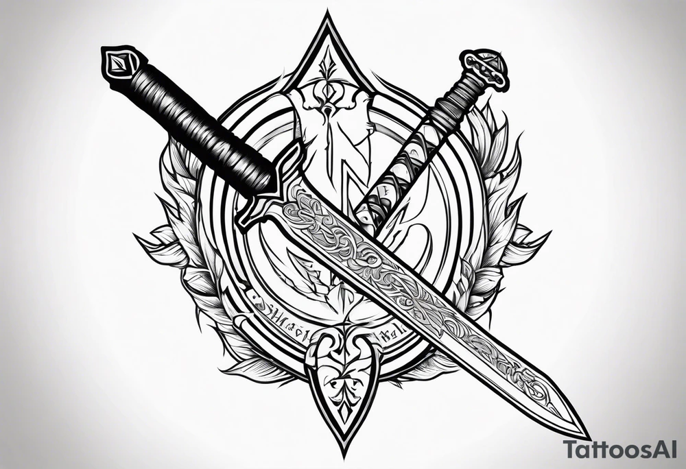 Valhalla sword fire tattoo idea