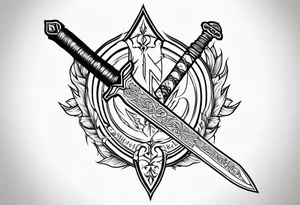 Valhalla sword  fire tattoo idea