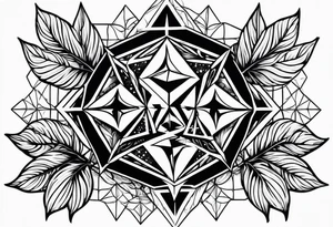 A diamond jewel with a pot leaf and a spiderweb tattoo idea