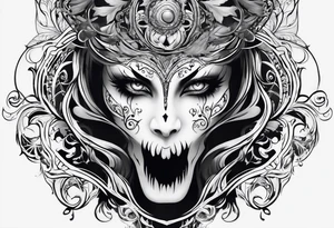 Spooky,, ghost face tattoo idea