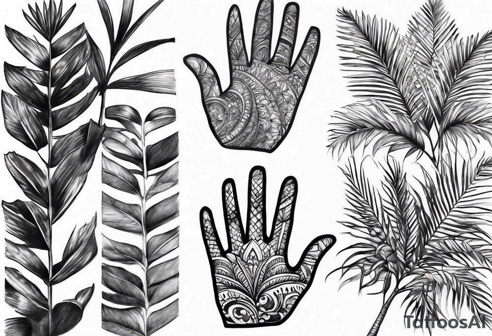 Palm tattoo idea