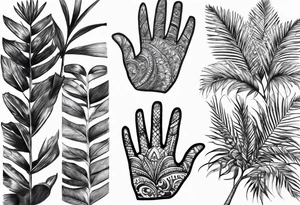 Palm tattoo idea