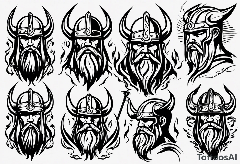 A viking riding face with flames and a motorcycle tattoo idea A viking riding face with flames and a motorcycle tattoo idea