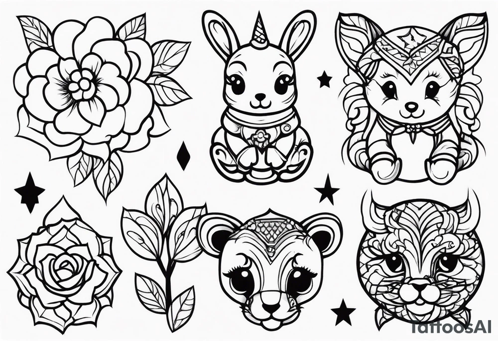 stylish baby tattoo idea