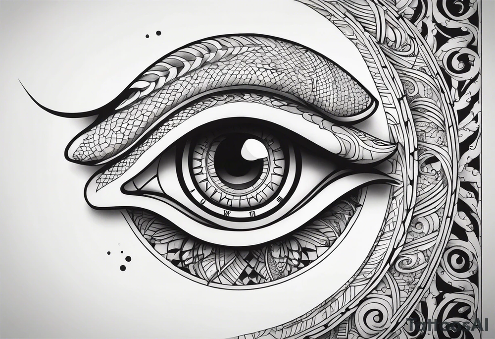 human eye wrapped around snake and pupil is a clock tattoo idea human eye wrapped around snake and pupil is a clock tattoo idea