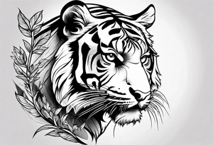 full tiger body tattoo idea