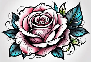 Romantic rose tattoo idea