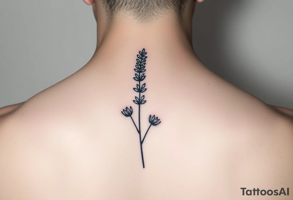 sprig of lavender tattoo idea
