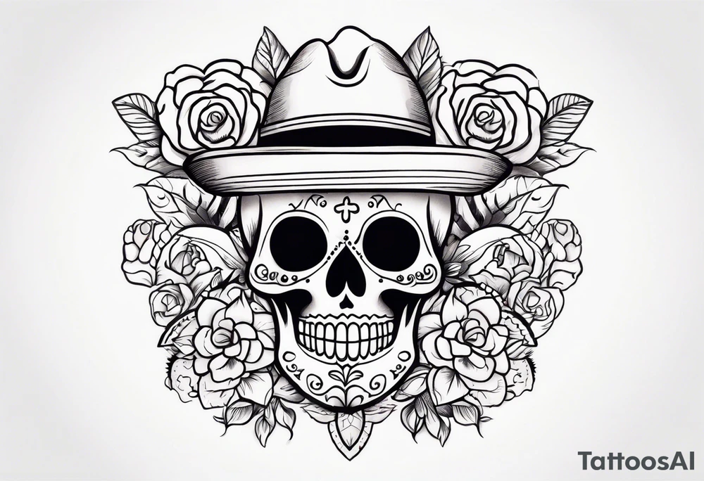 Mexico day of dead tattoo idea