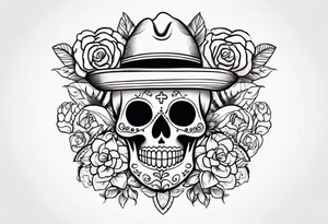 Mexico day of dead tattoo idea