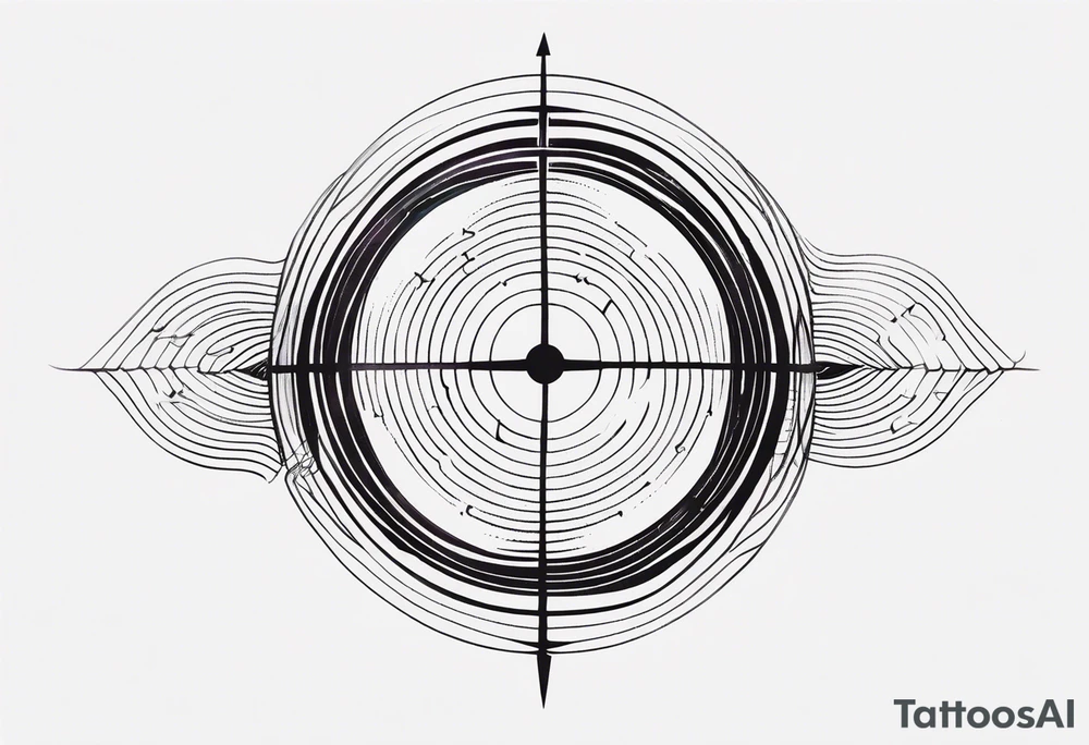 electric wave diffraction tattoo idea