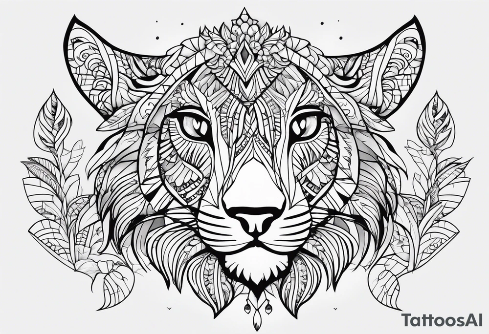 my family is composed by Pana, Marti, Lu y Oreo. Design my tattoo in one animal tattoo idea