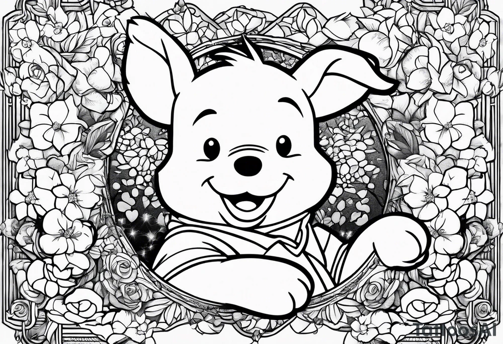 Winnie Pooh hand in the honey tattoo idea
