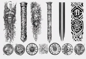 men’s arm sleeve, 1/18/70 Roman numeral, 8/31/62 Roman numeral tattoo idea
