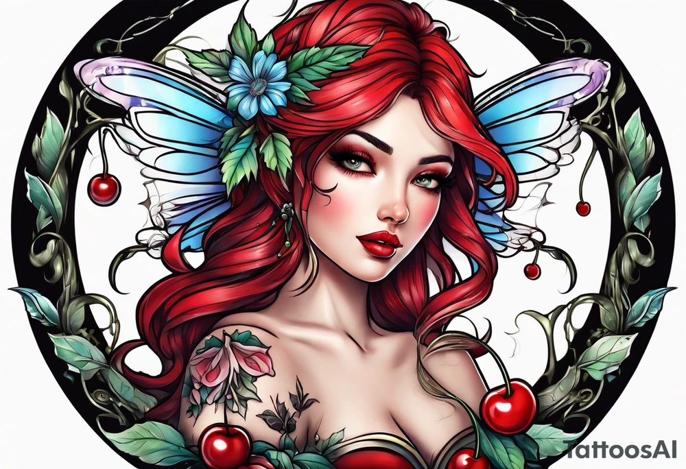 Cherry Fairy tattoo idea