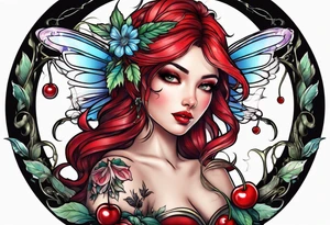 Cherry Fairy tattoo idea