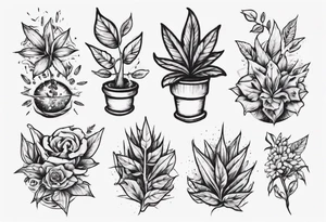 Word power on plants tattoo idea