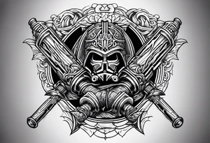 Two lightsaber hilts crossed tattoo idea