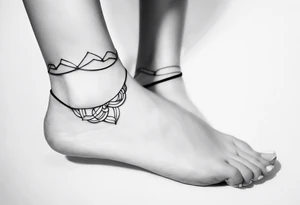 feminine ankle bracelet tattoo tattoo idea