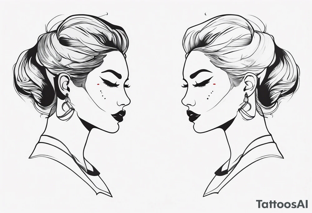 2 faced personality tattoo idea