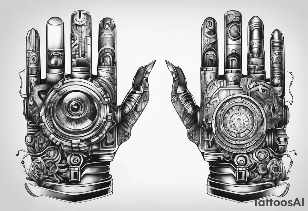 Robot Hand tattoo idea